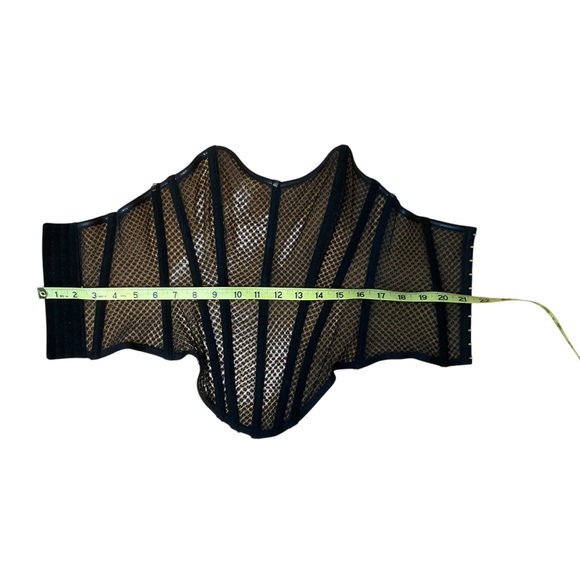 FASHION NOVA sz X Small Mesh Bustier Adjustable Boning Black - Picture 8 of 9